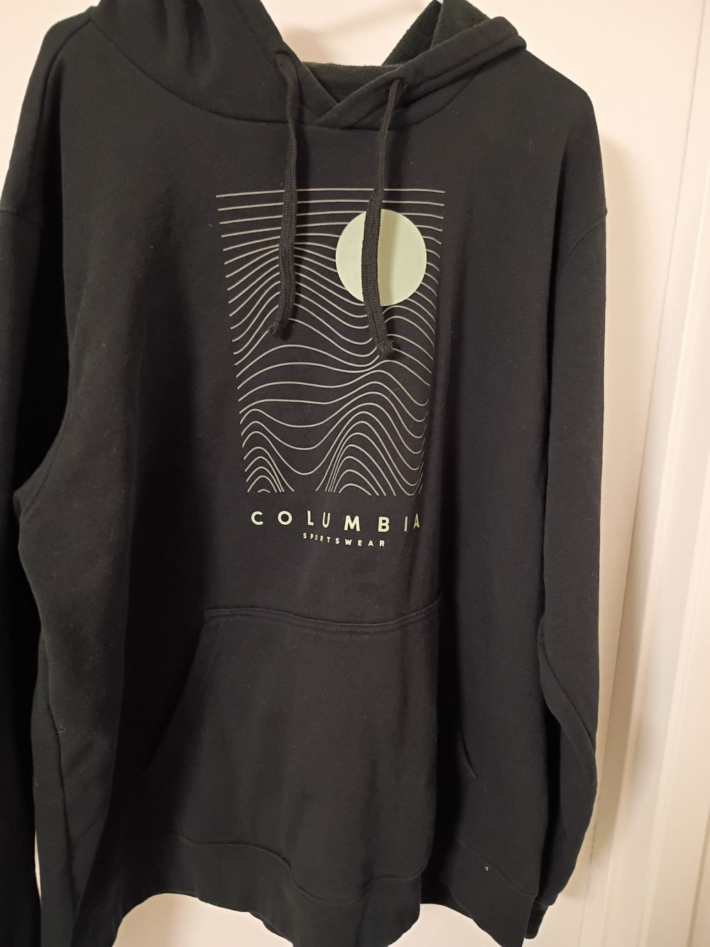 Columbia Black Hoodie with Light Green Graphic